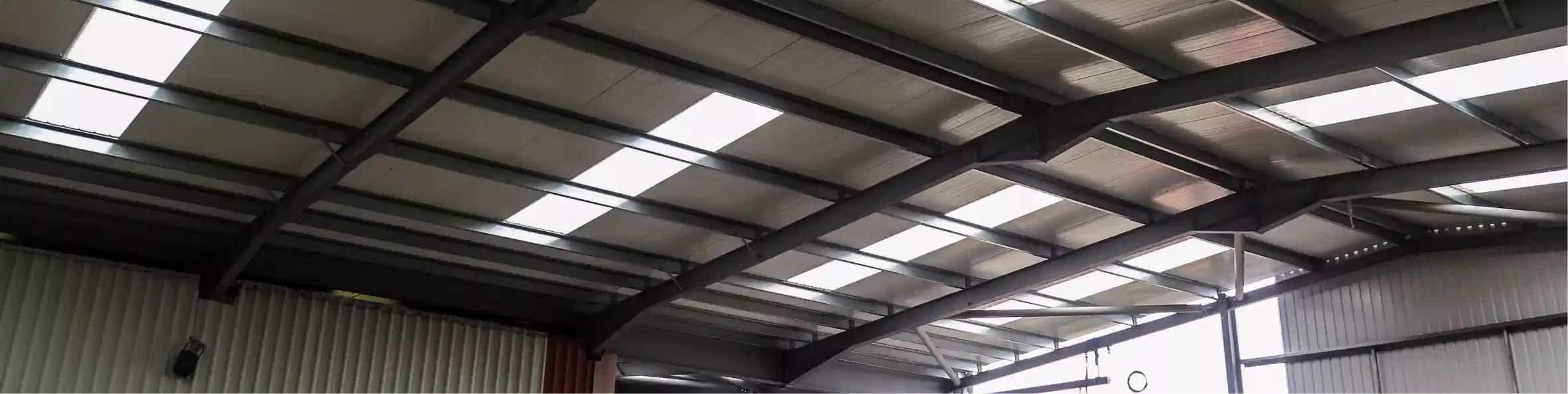 Roof of building made from metal
