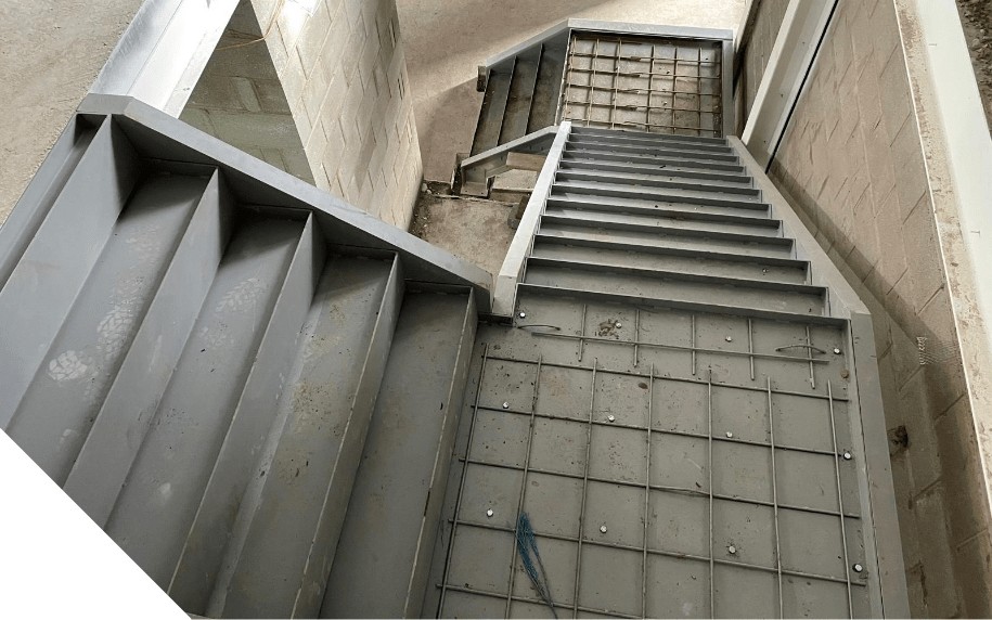 Steel stairs